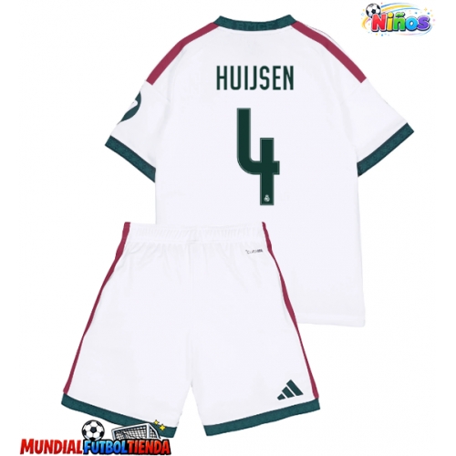 Camiseta Real Madrid Dean Huijsen #4 Primera Equipación Replica 2026-27 para niños mangas cortas (+ Pantalones cortos)